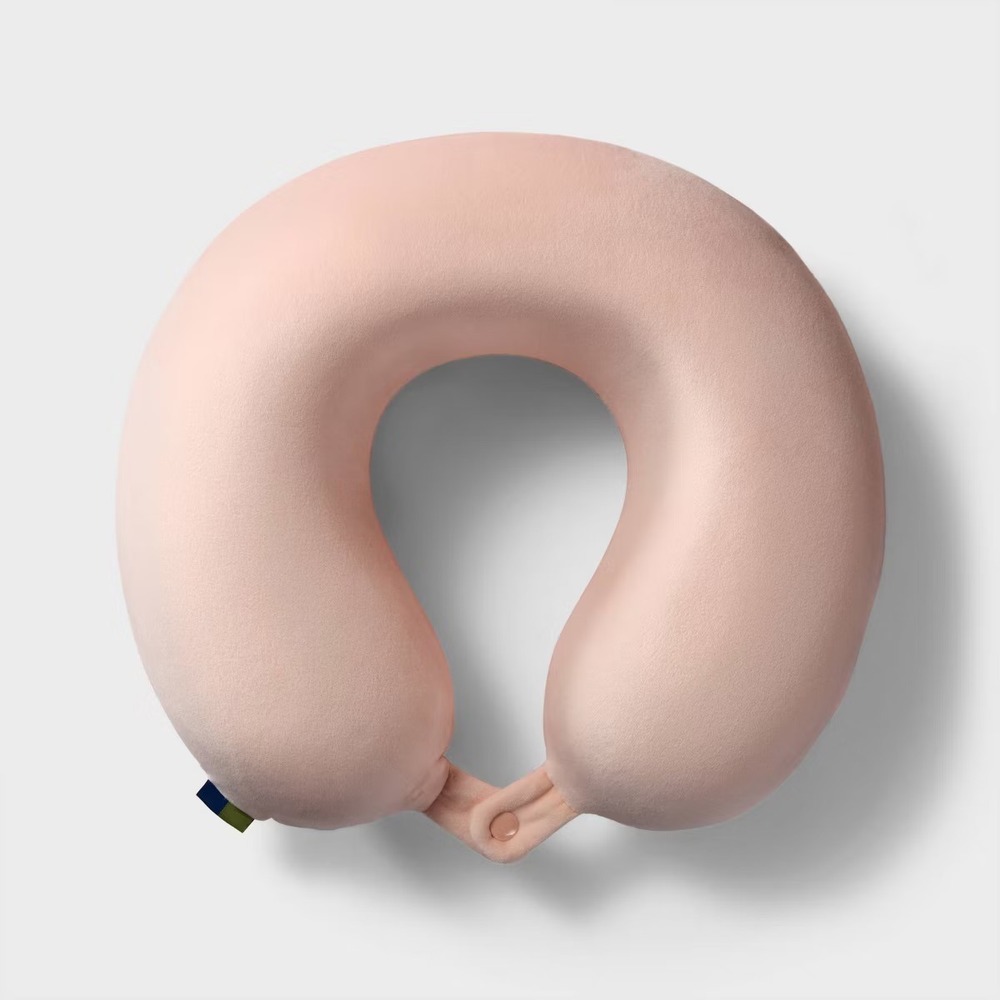 Memory Foam Travel Neck Pillow - Open Story™ - Pink
